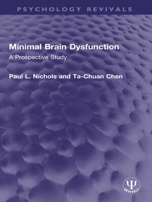 cover image of Minimal Brain Dysfunction